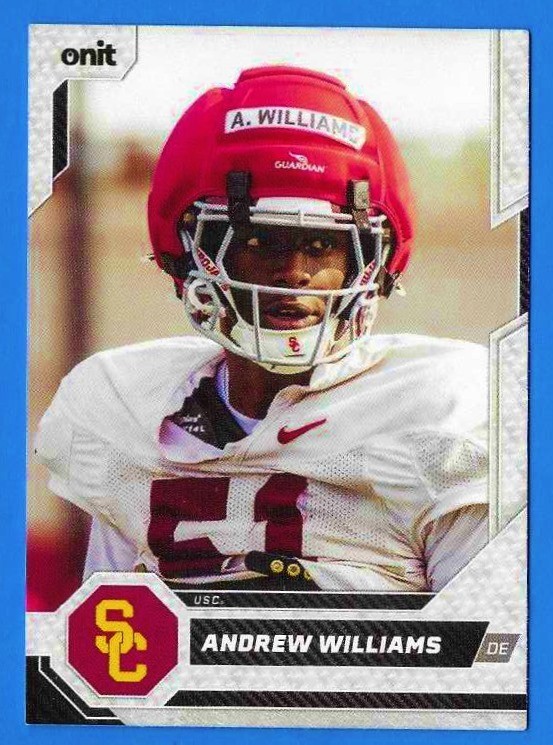 2026 Onit College Football Base Andrew Williams B-18 Southern Cal Trojans