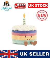 2026 Jellycat Amuseables Rainbow Birthday Cake 15cm Plush Toy BNWT &Dust Bag UK
