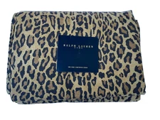 Ralph Lauren Aragon Leopard King Duvet  / Comforter  Cover Guineviere Medieval