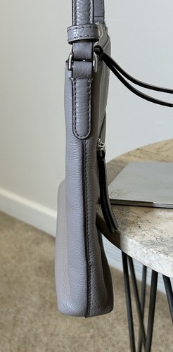 Kate Spade Gray Leather Crossbody Handbag Purse - Picture 5 of 11