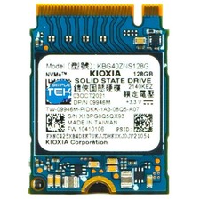 Image of Kioxia KBG40ZNS128G M.2 2230 128GB PCIe NVMe 3.0 X4 Solid State Drive Computer
