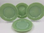 4 Fire King Jadeite Restaurant Ware 8” Lunch Plate VERY HARD TO FIND 1948-1950