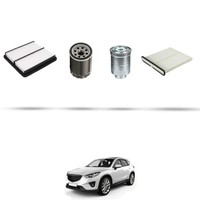Hoffcar Set Service - 4 Filter Kompatibel Mit Mazda Cx-5 (Ke) 2.2 Skyactiv-D