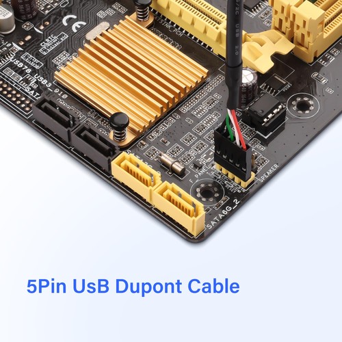 10x Mini USB 5 Pin Male to Dupont 5P Female Header PCB Motherboard Adapter Cable - Picture 3 of 15