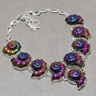 Ammolite Fossil Gemstone Fashion Ethnic Jewelry Handmade Necklace 18" SR 6841