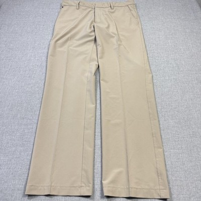 J. Lindeberg Pants Mens 34x34 Beige Chino Micro Stretch Flat Front