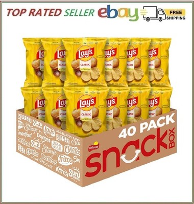 Lay's Potato Chips, Classic, 1 Ounce (Pack of 40), Free Delivery