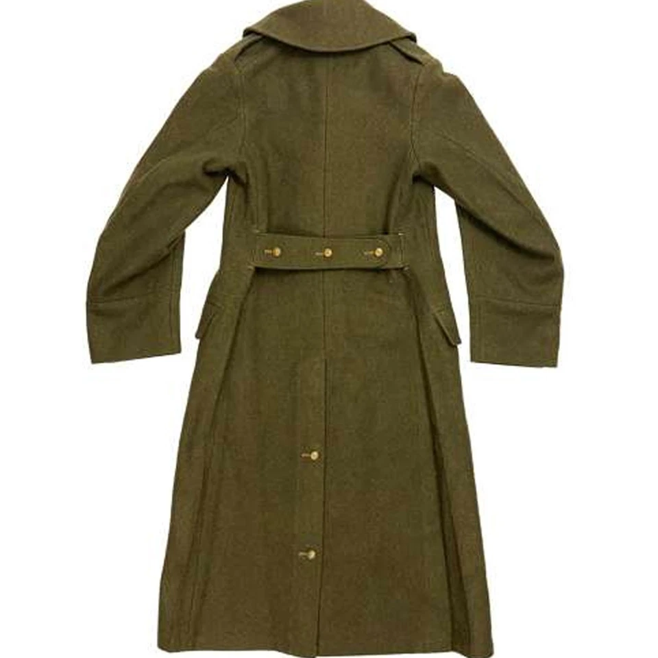 WW2 Royal Marine Greatcoat US British Army coat Olive Green Wool Military Coat - Image 2 of 3