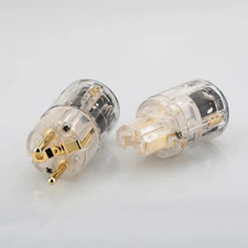 Gold Plated EU Version IEC320-C15 Female Plug Audio Mains Supply Wire Connector
