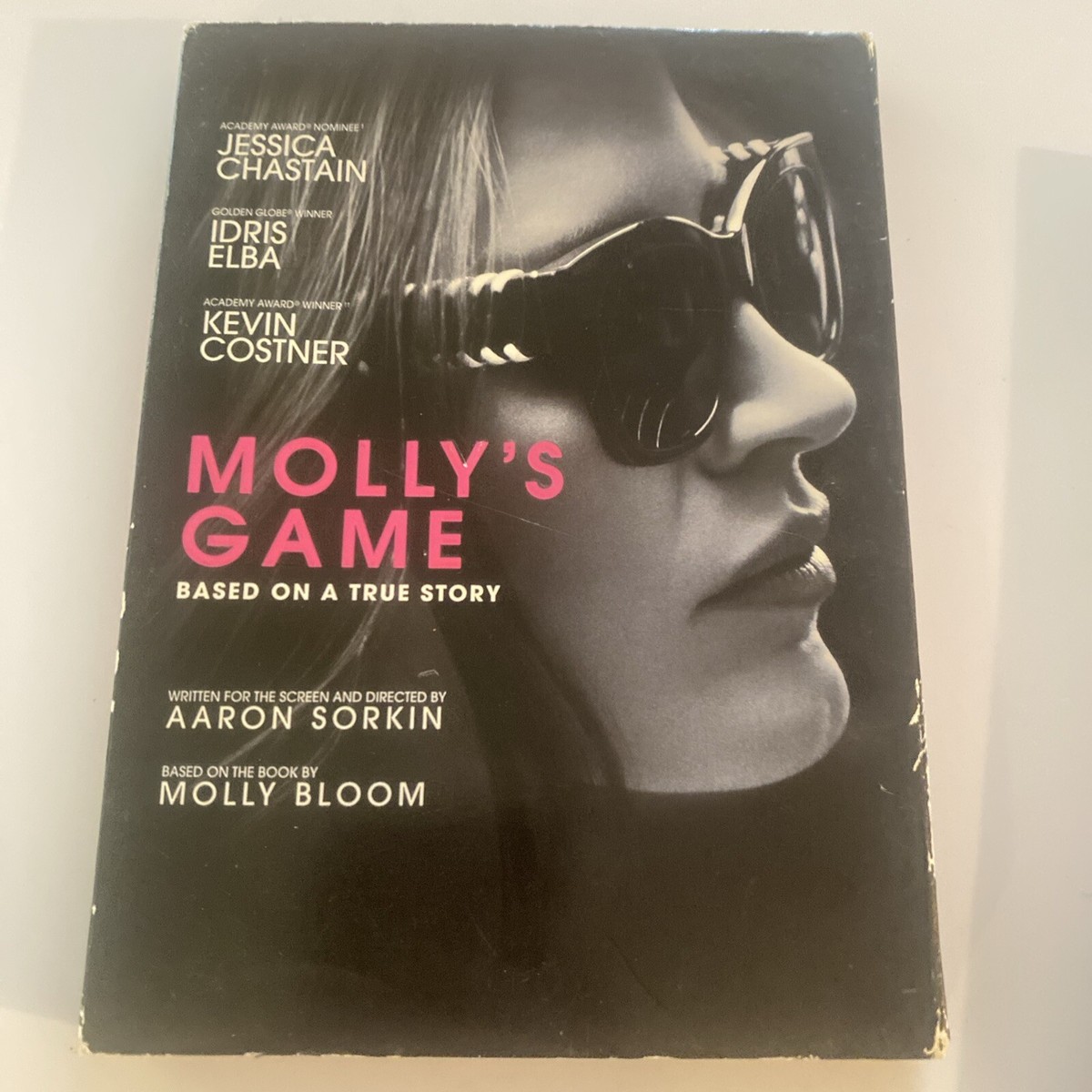 🔥Molly's Game [DVD] Jessica Chastain, Idris Elba, Kevin Costner🔥
