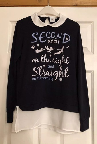 Blue Bnwt Top Jumper Bell Tinker Sweater New Pan S Disney White Peter Ladies xwSqFWZ6P