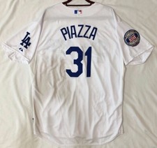 MAJESTIC AUTHENTIC SIZE 52 2XL LOS ANGELES DODGERS MIKE PIAZZA Cool Base Jersey