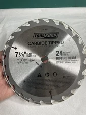 Tool Shop 7-1/4" x 24 Carbide Teeth Ripping Blade Circular Saw 5/8" Arbor