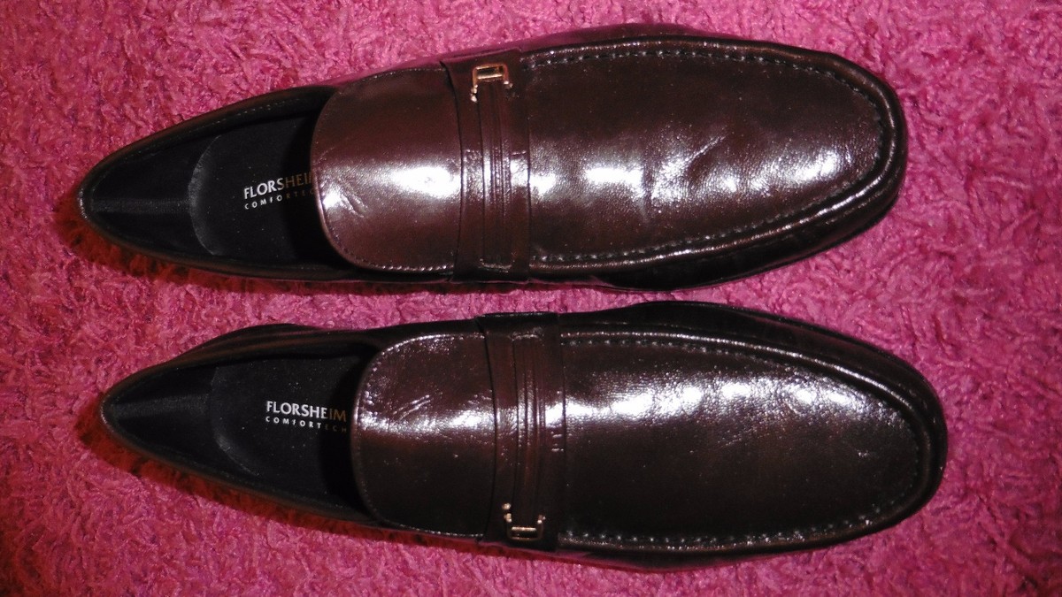 NEW - Florsheim Riva Burgundy Leather Mens Comfort Tech 