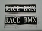 RACE BMX RALLY 2 STICKERS 4 1/4 X 1 1/4 INCH QUALITY INDOOR / OUTDOOR VINYL