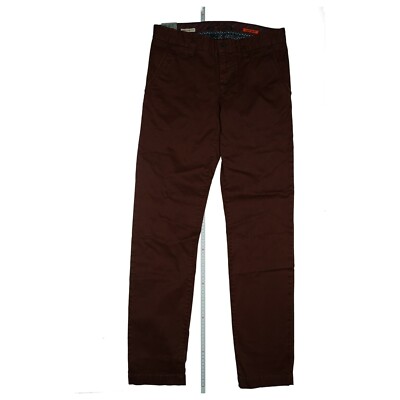 Alberto Lou Regular Slim Fit Men Jeans Hose Chino stretch W30 L34 Bordeaux NEU.