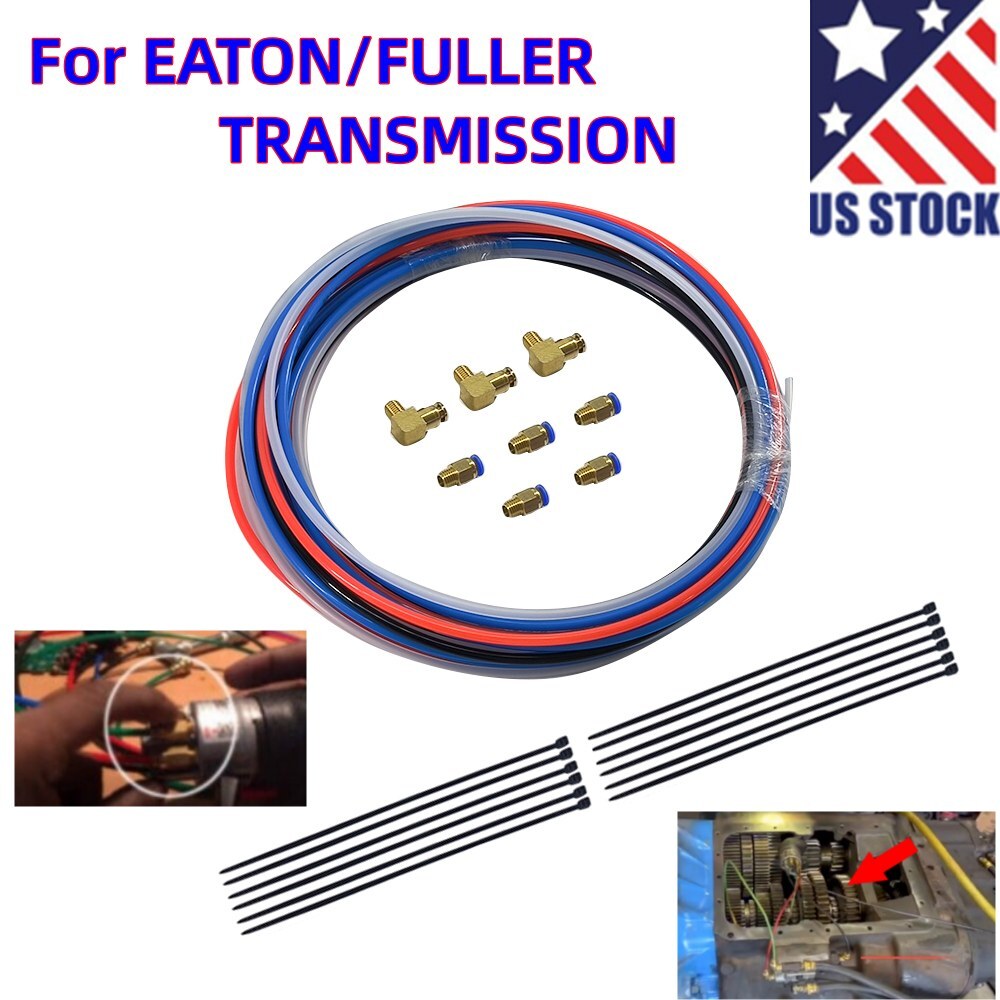 Air Line Eaton Fuller 13 Speed Transmission Eaton Fuller Transmission Kit - 4 Color-Coded Lines With Push-In Fittings For 13/15/18 Speed Transmissions 13 Speed Shifter Eaton Fuller 10 Speed Shift Knob - Foto 3