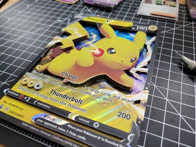 FAN MADE 3D ART CARD Pokmon Pikachu V - Oversized Jumbo Card SWSH061  CARDRIZZMA | eBay