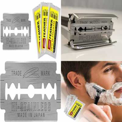 30 Feather Shaving Razor  Blades  Stainless Double Edge Original Made in Japan