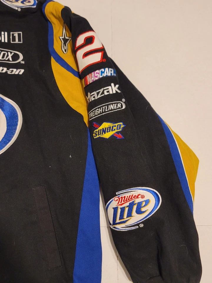 Chaqueta de cerveza elaborada vintage Nascar Racing Miller Lite Kurt Busch Triple Hops 4XL Foto 3 de 4
