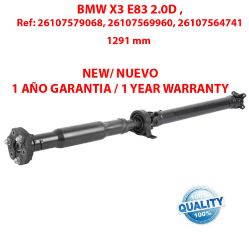 TRANSMISION CARDAN BMW X3 E83 2.0D , 26107579068, 26107569960, 26107564741, NEW! - Afbeelding 1 van 1