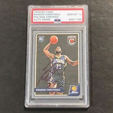 2015-16 Panini Complete #318 Rakeem Christmas Signed Card AUTO 10 PSA Slabbed RC