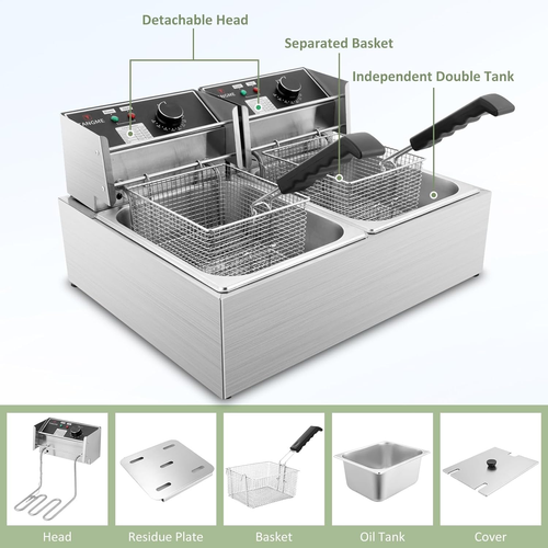 Freidora comercial, freidoras eléctricas de 3400 W - Bild 4 von 12
