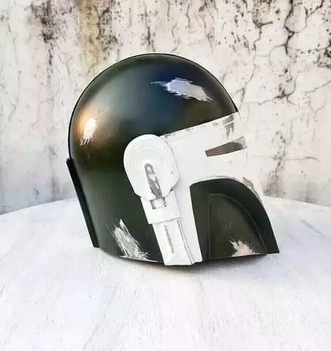 Mandalorianer Helm Star Wars schwarz-weiß Helm Kostüm LARP Cosplays Helm - Bild 2 von 8