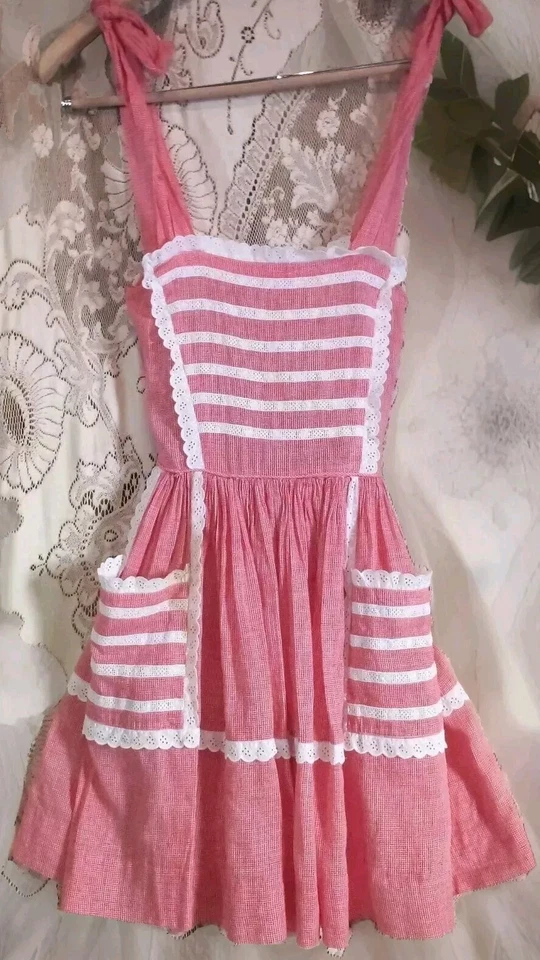 Винтажный 50-х изящный девочек полный круг юбка имбирь галстук через плечо EyeleSun платье 8-10T - Изображение 4 из 4