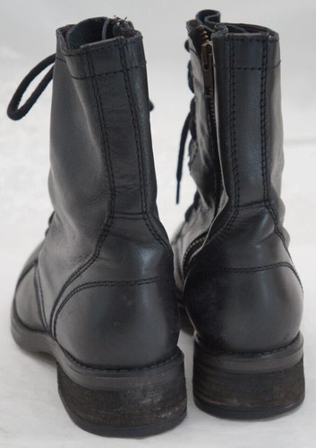 Stivali da combattimento Steve Madden Troopa 2.0 in pelle nera taglia 8 stringati molto belli - Foto 4 di 9