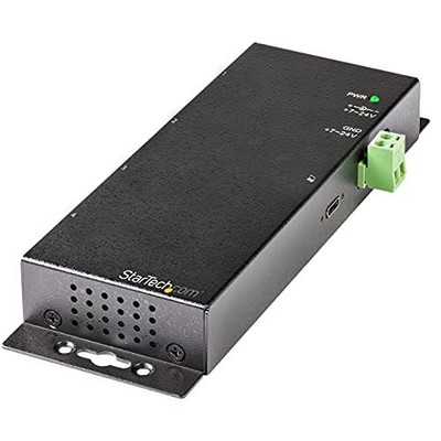 StarTech.com 4 Port USB C Hub 10Gbps, Metal Industrial USB-C Hub, 2x USB-C & 2x