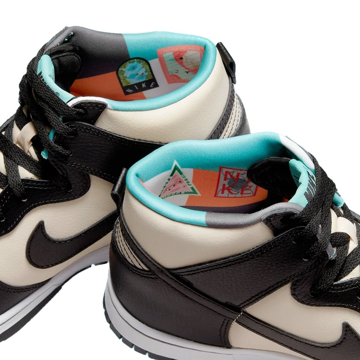 スニーカー Nike Dunk High EMB Beige Black Washed Teal Nike Dunk High EMB Beige Black Washed Teal Pearl White | eBay