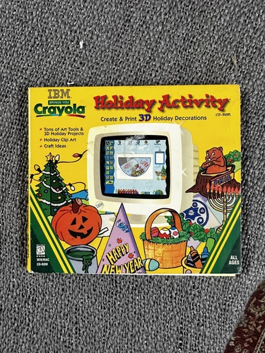 IBM's Crayola Holiday Activity (PC, 1997) -  Big Box