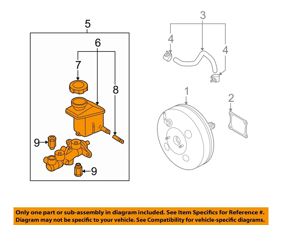 Cilindro maestro de freno usado se adapta a: Kia Rio AT 2007 con ABS grado A Foto 3 de 4
