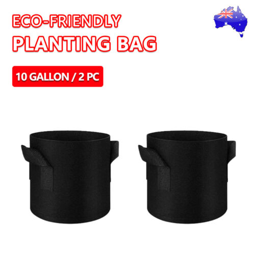 Up to 10 Plant Grow Bag Potato Fabric Pots Grow Bags Handles 3 5 7 10 Gallon AU - Picture 24 of 25