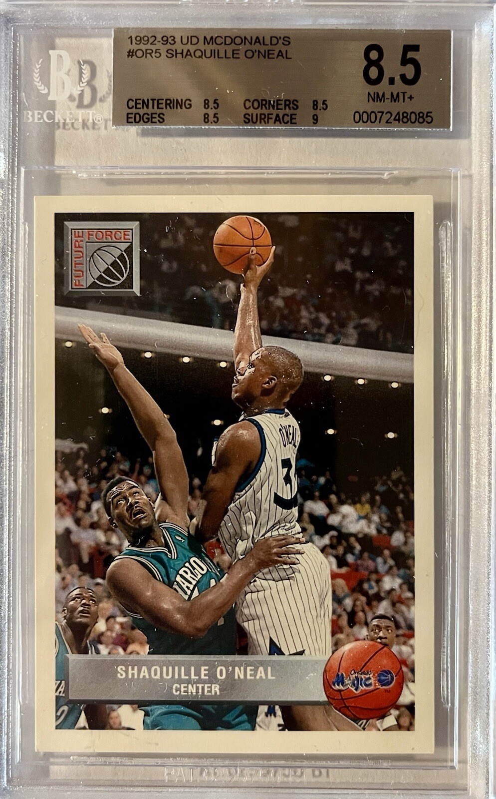 Shaquille O'Neal 1992 1993 UD McDonalds #OR5 Beckett 8.5 Rookie Upper Deck