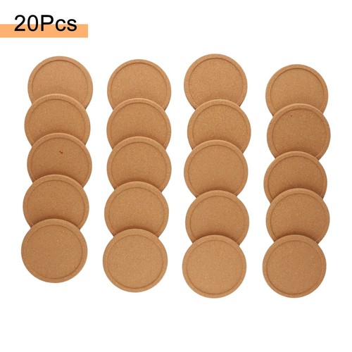 Natural Cork Round Drink Coasters Essential Table Accessories for Any Setting - Picture 12 of 48