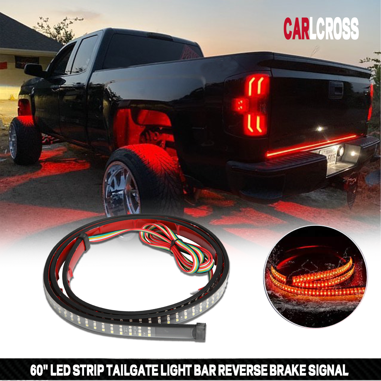 1.5M LED STRIP TAILGATE LIGHT BAR REVERSE BRAKE SIGNAL TRUCK ACCESSORIES