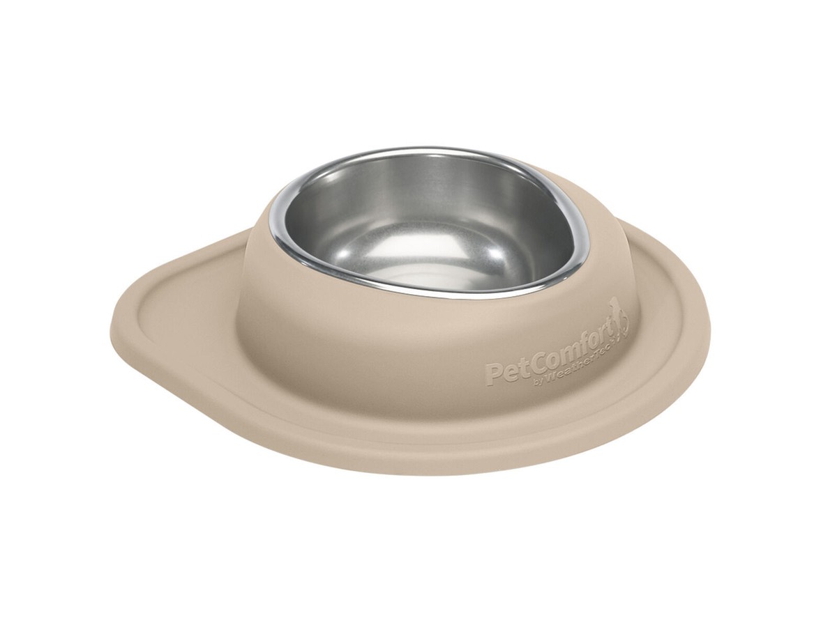 Single Low Pet Feeding System by WeatherTech for Dog/ Cat in Tan