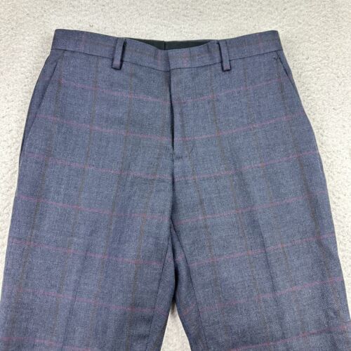 J. Crew Ludlow Slim Fit Suit Pant Men's 29 Mini Herringbone Windowpane Wool - Picture 3 of 11
