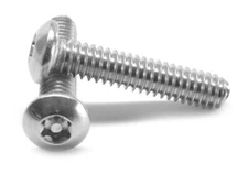#10-24 x 1" (FT) Thread 6 Lobe Button Hd Cap Screw Security Pin-In Stainless