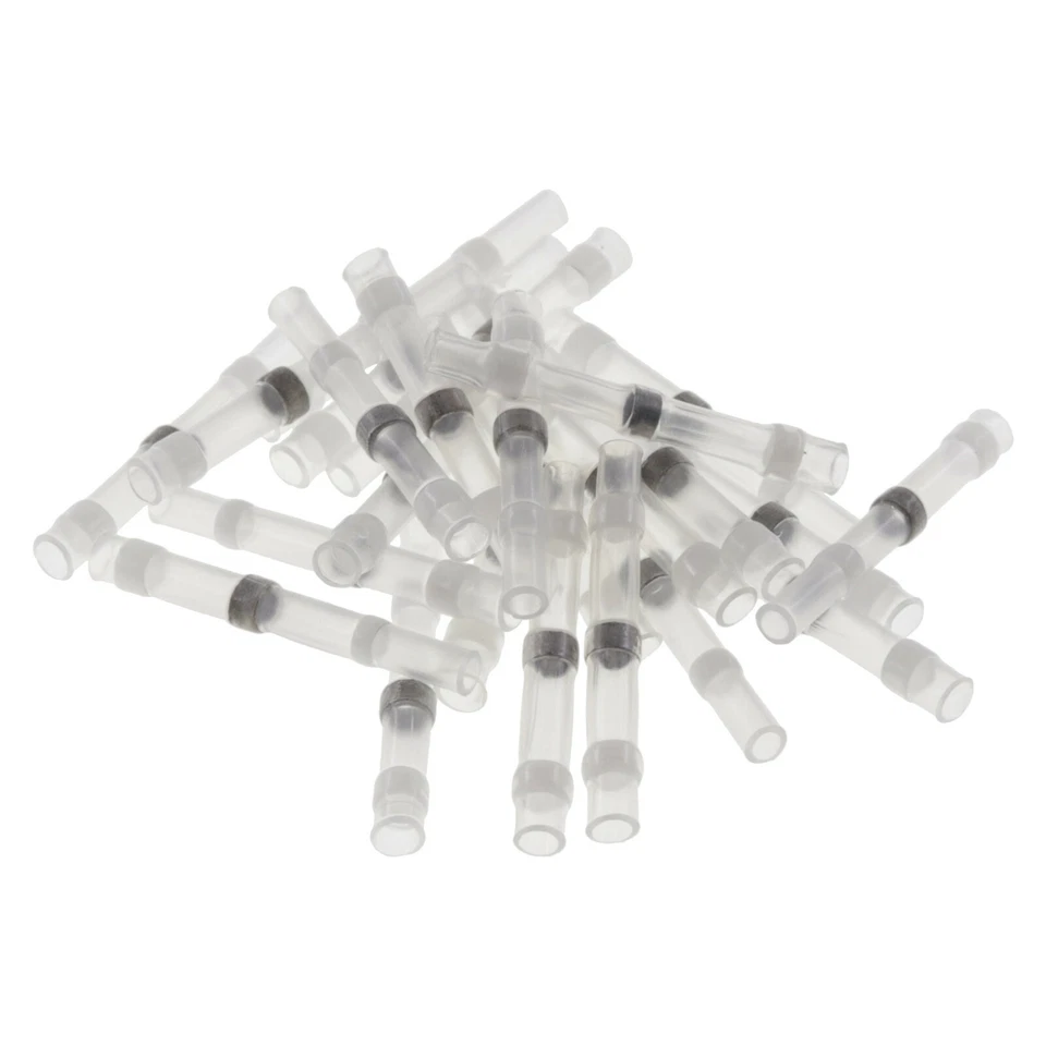 DIY-24H Weisse Lötverbinder 0.25-0.34 Schrumpfschlauch Kabelbinder Stoßverbinder Solder