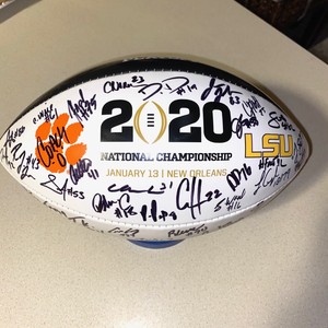 lsu autographed football