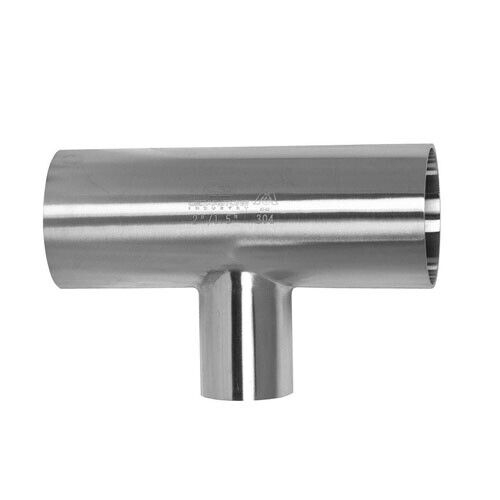 3-Way Sanitary Stainless Steel Reducing Long Tee Weld End 4"/2.5" 316L - Foto 1 di 2