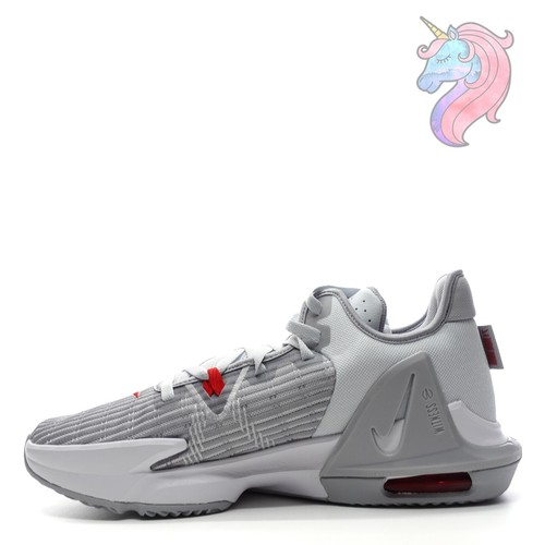 Nike Lebron Witness 6 Mens Basketball Shoes Gray White Red CZ4052 003 New - 第 3/18 張圖片