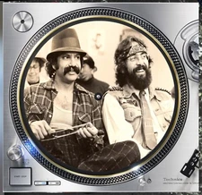 DJ Cheech and Chong Slipmat Turntable 12" LP Record Player, DJ Audiophile
