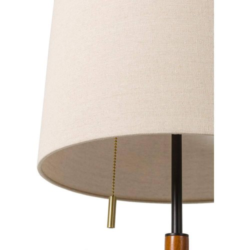Livabliss Table Lamp 23" 2-Light 1-Way Ceramic Cylinder Bedside Linen Drum Tan - Picture 7 of 7