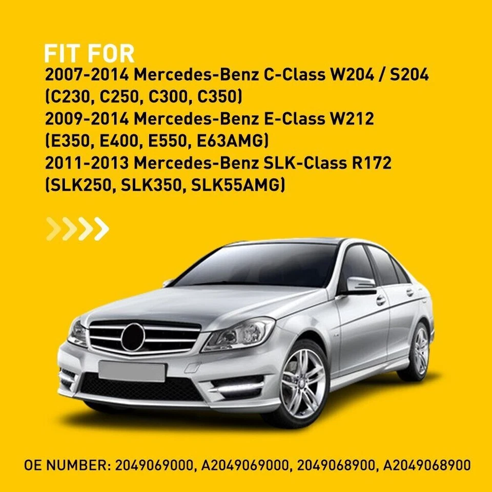 Pair LED DRL Fog Lights Daytime Running Lamp For Mercedes Benz C-Class W204 C250 Foto 3 de 4