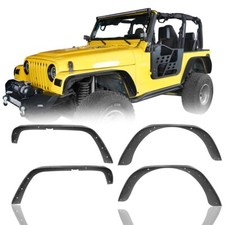 Textured Black Front Rear Fender Flares For 97-06 Jeep Wrangler Tj Off-road Textured Black Front Rear Fender Flares For 97-06 Jeep Wrangler Tj Off-road