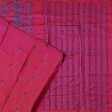 Vintage Magenta Pink Sarees 100 Pure Silk Woven Indian Sari 5YD Craft Fabric